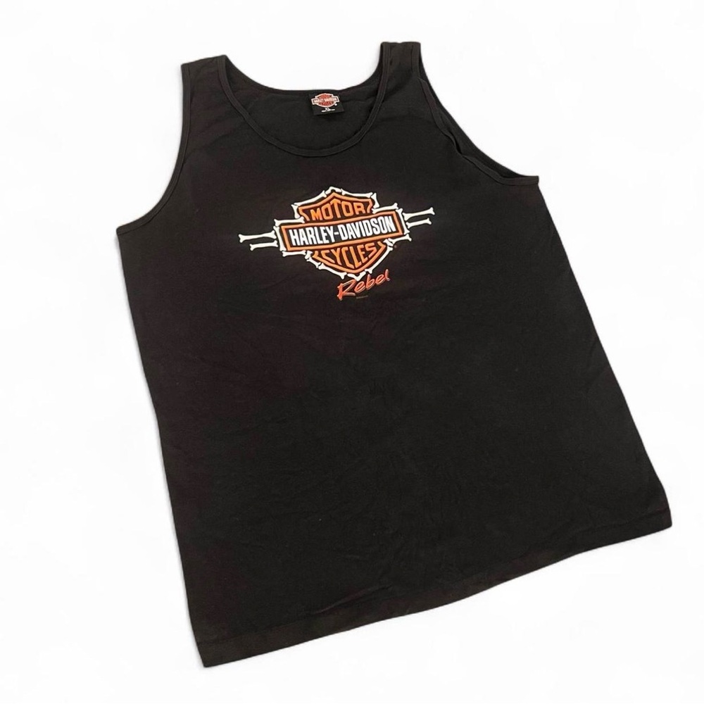 Harley Davidson black‎ tank top 2000 Size XL